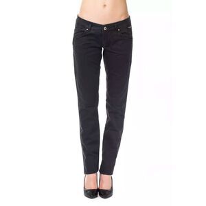 Ungaro Fever Blue Cotton Women's Regular Fit Women's Pant